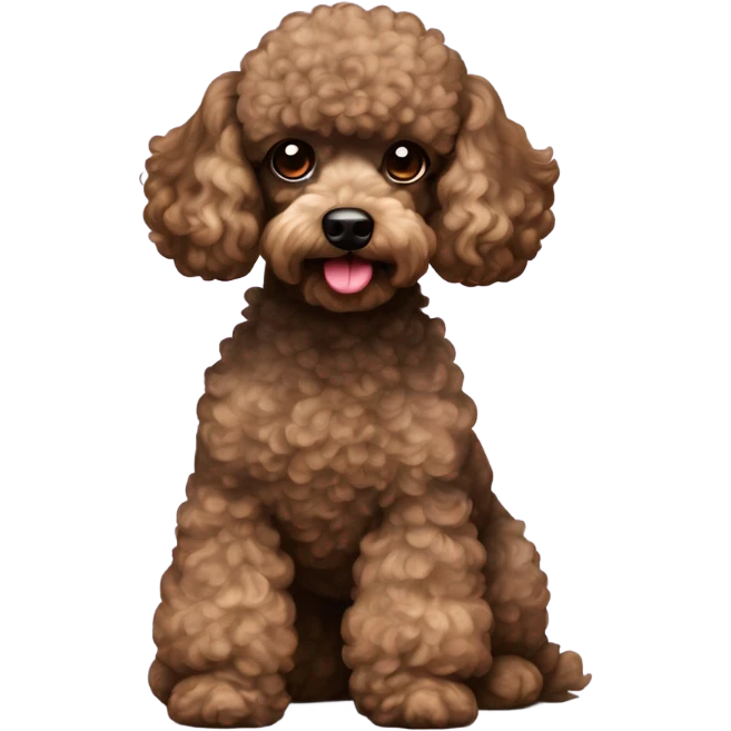 Brindle colored toy poodle emoji