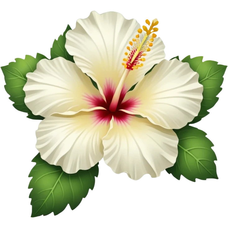 An white hibiscus emoji