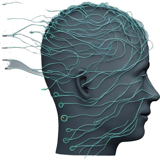 wires on men's head emoji