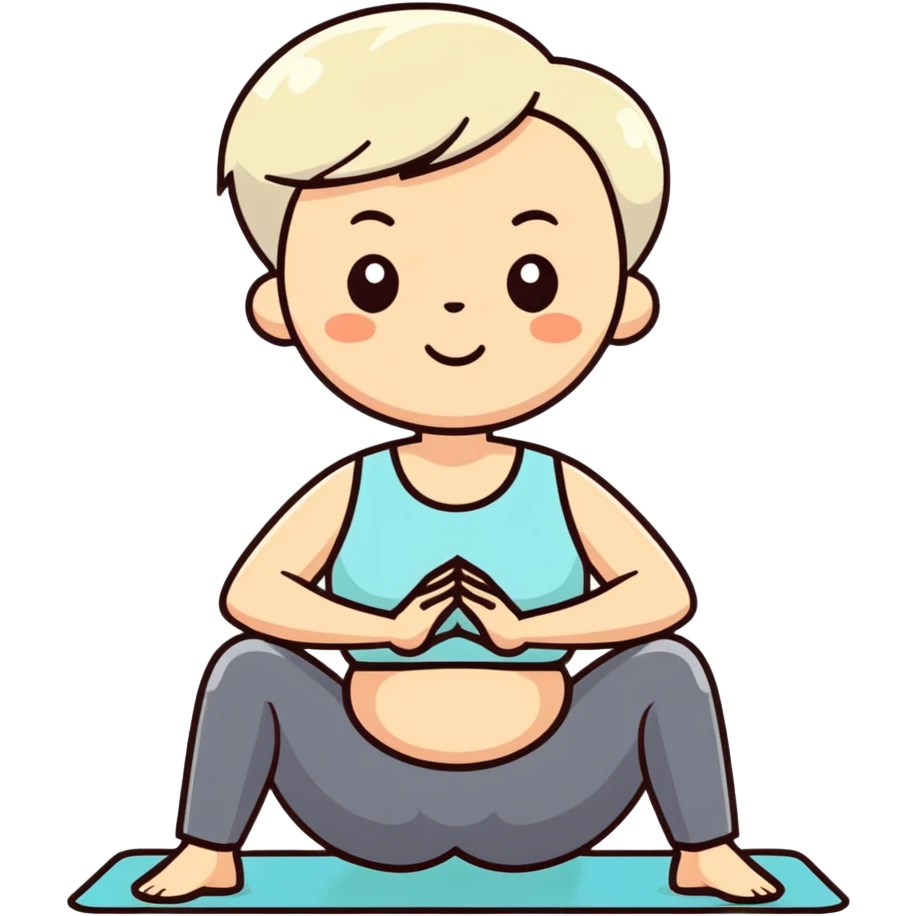 I like a picture of a 65 year-old woman with short blonde hair and no glasses doing pelvic floor exercises emoji