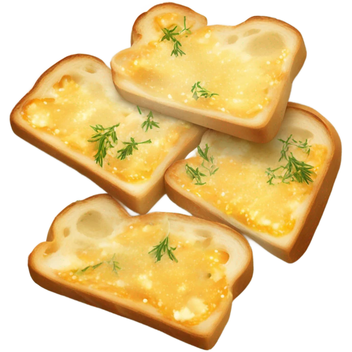 Cheesey garlic bread  emoji