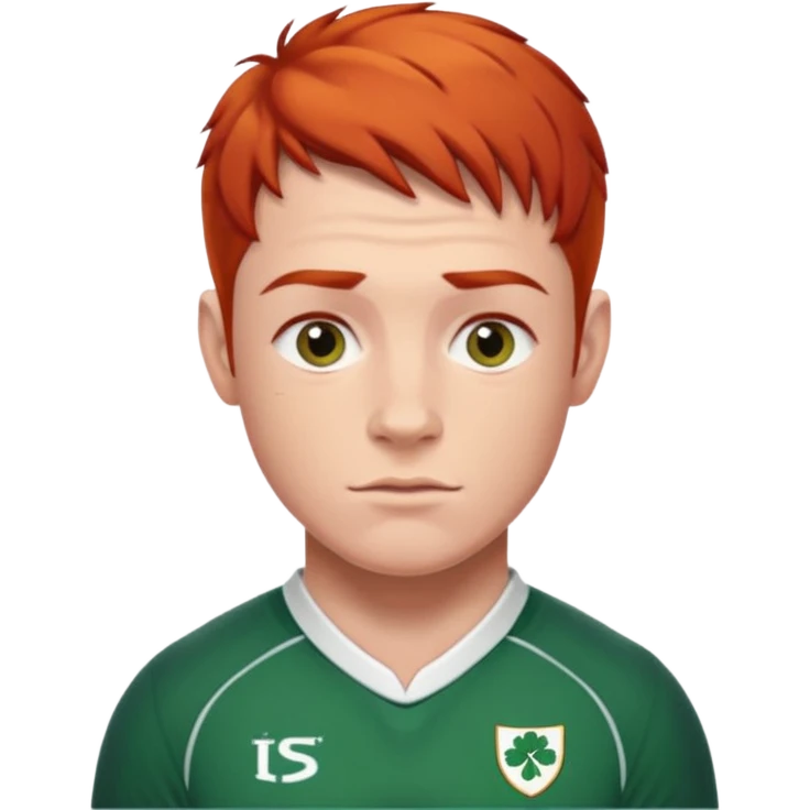 irish rugby player with very short red hair emoji