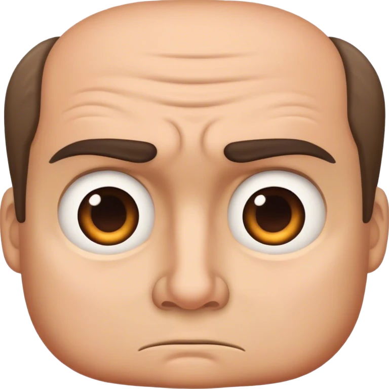 Suspicious face emoji