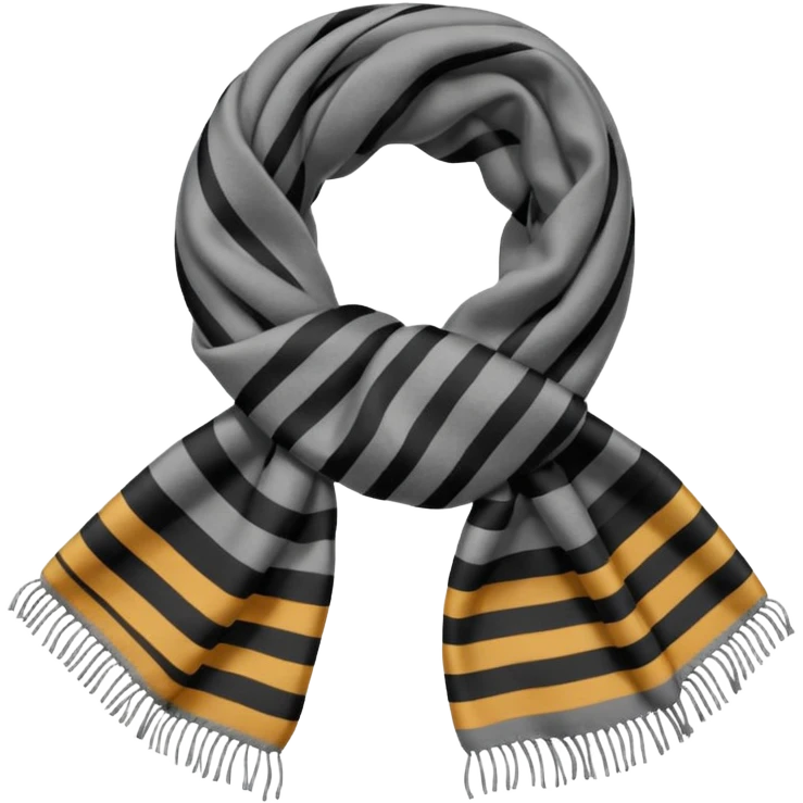 scarf in grey and black stripes emoji