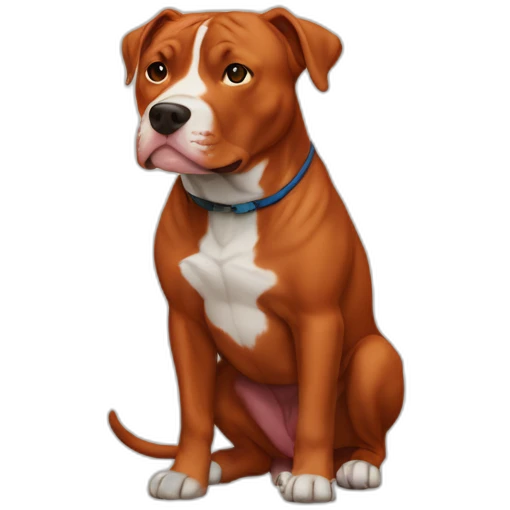 Clifford the big red pit bull emoji