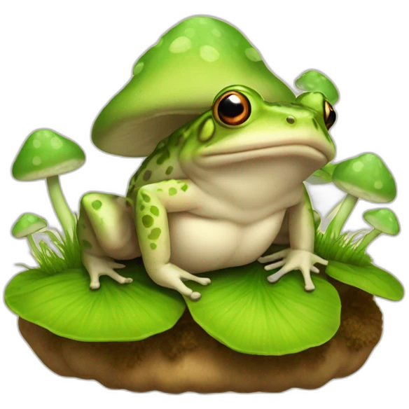 toad with mushrooms growing out of it emoji