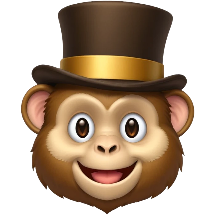 Monkey with top hat  emoji
