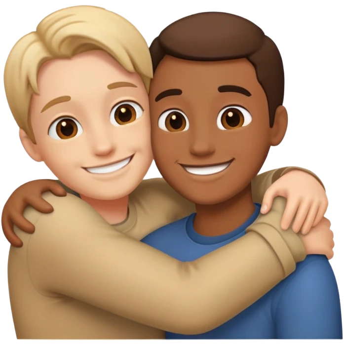 two friends hugging emoji