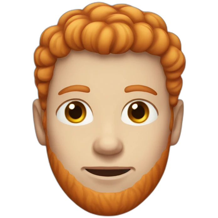 ginger man with heterochromia emoji