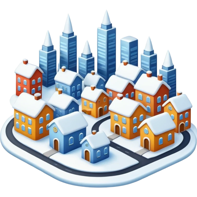 ciudad con nieve  emoji