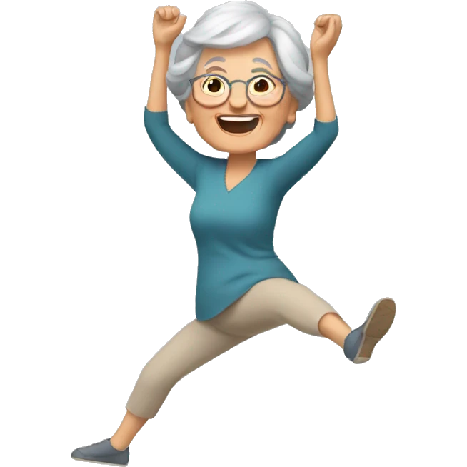 grandma cartwheel emoji