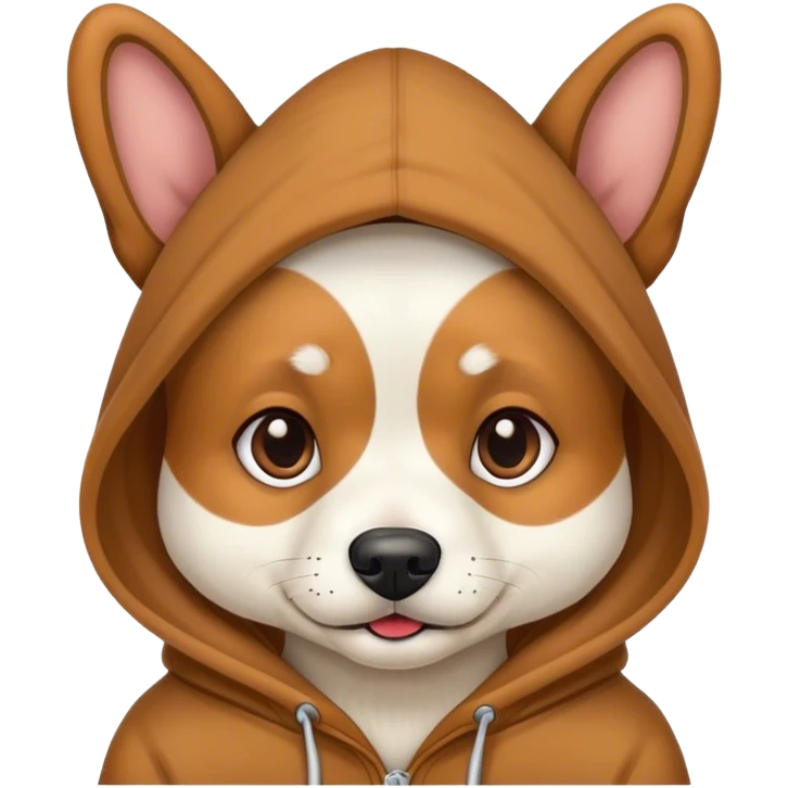 Dog wearing hoodie  emoji
