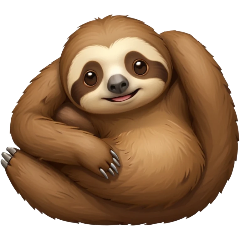 Сделай эмоджи ленивца в лежачем положении  emoji