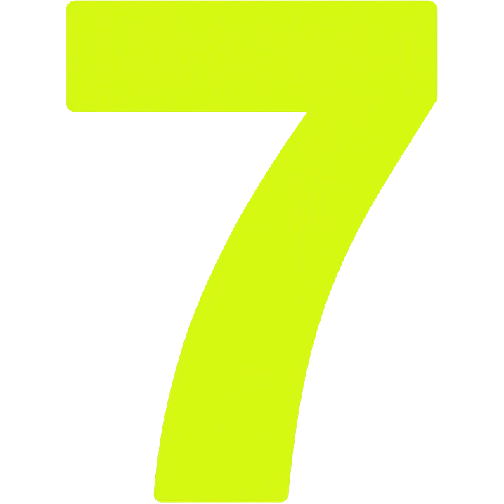 bold and legible number in bright fluorescent color, modern style, transparent background emoji