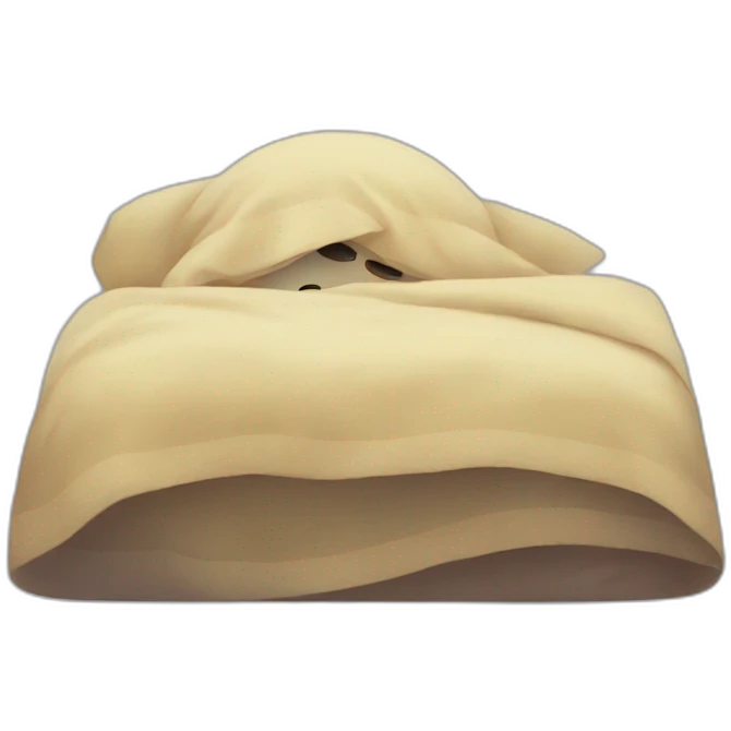 sleeping with blanket over face emoji