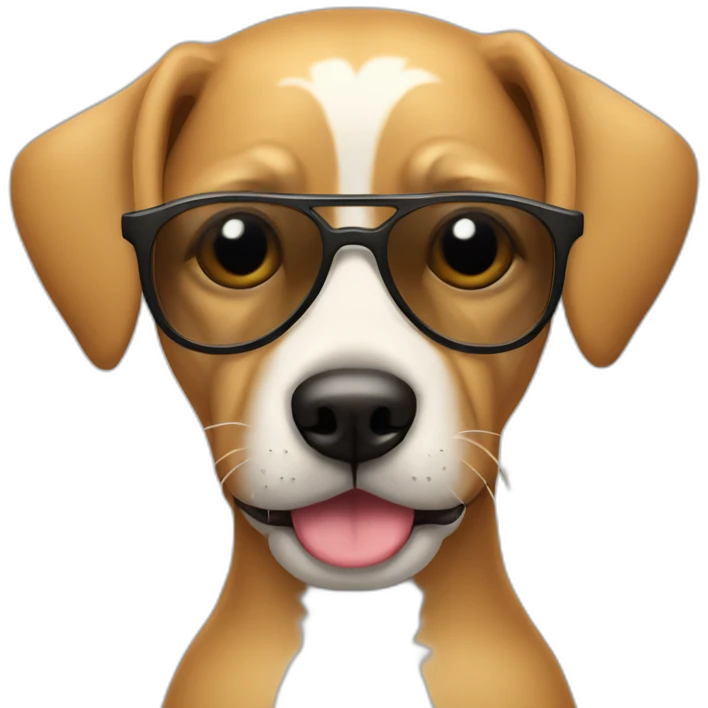 Un perro con gafas de sol emoji