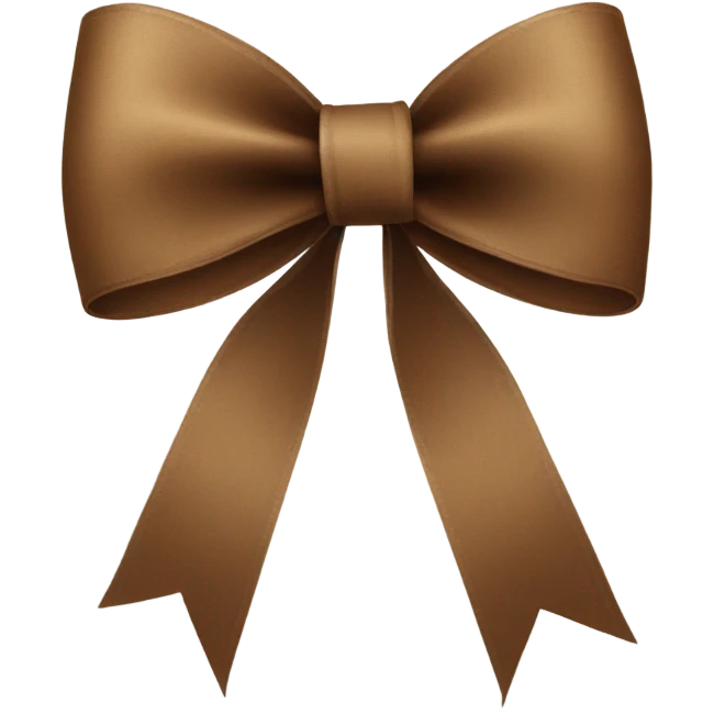 Brown Ribbon bow emoji