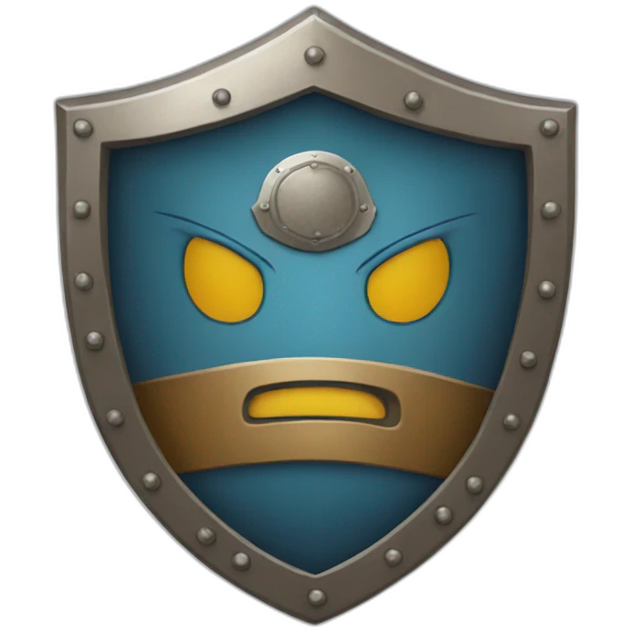 emoji with shield emoji