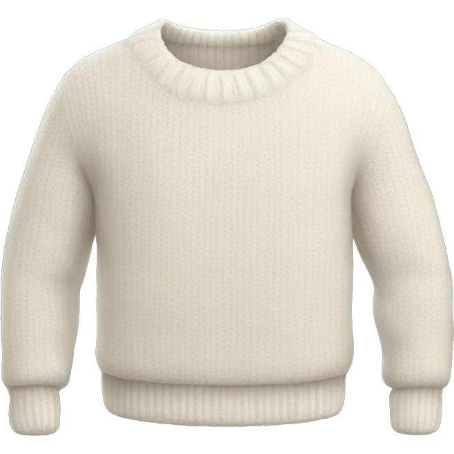 White warm sweater emoji