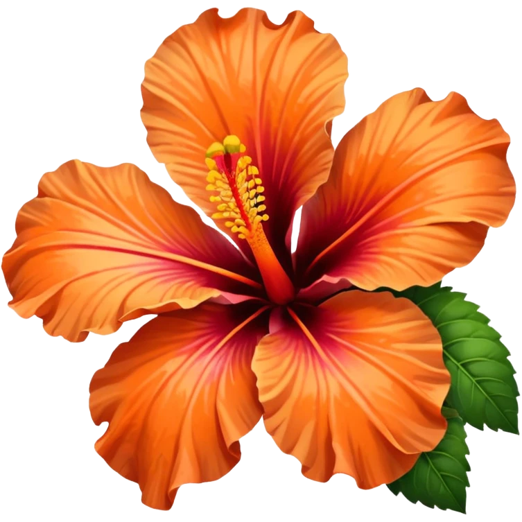 orange hibiscus flower emoji