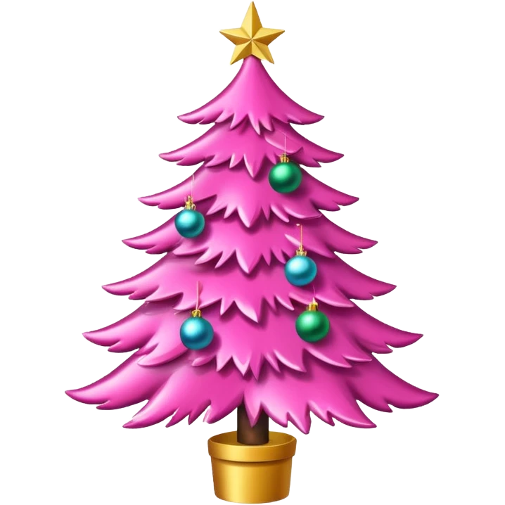 Christmas tree pink emoji