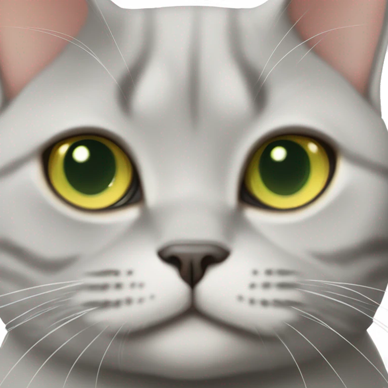 British shorthair gold chinchilla cat with light green eyes emoji