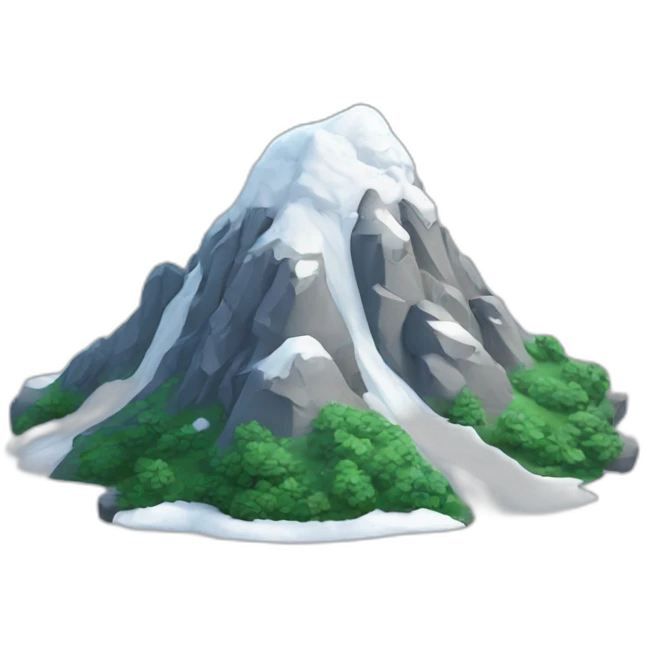 mountain with snow emoji