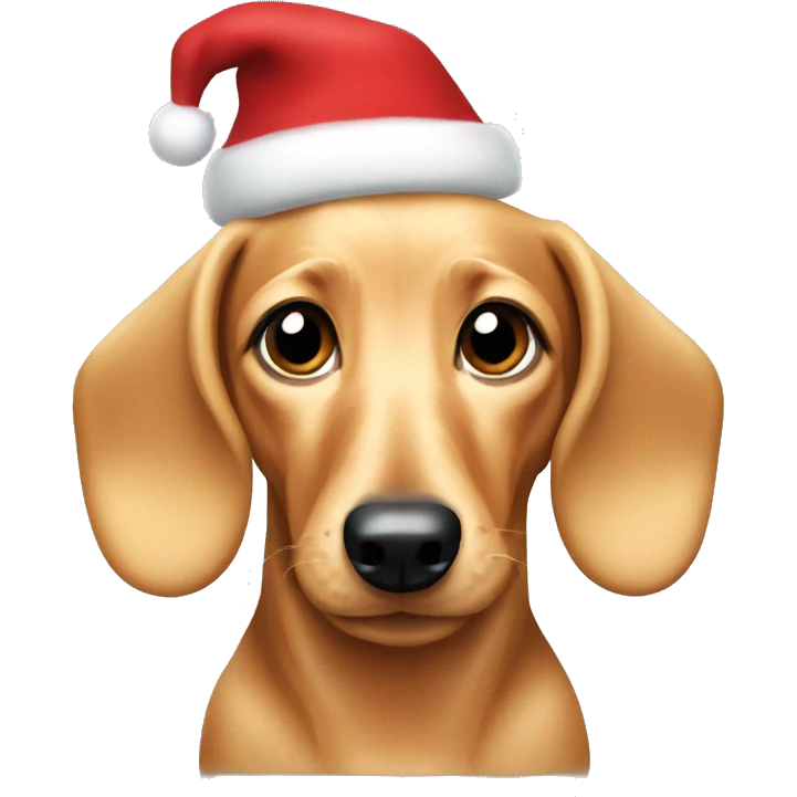 Christmas blonde dachshund  emoji