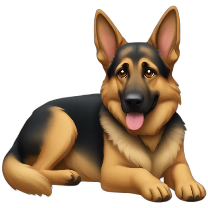 german-shepard-dog laying down emoji