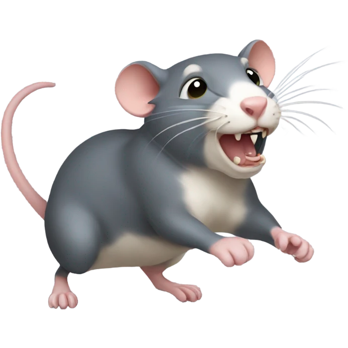 Big Rat kick Small Cat emoji