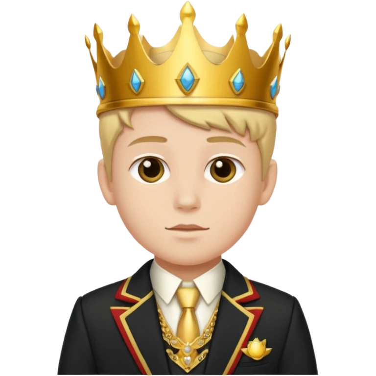 boy king with suit emoji