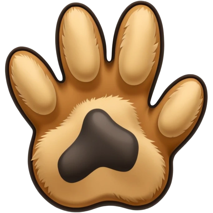 German shepherd paw emoji