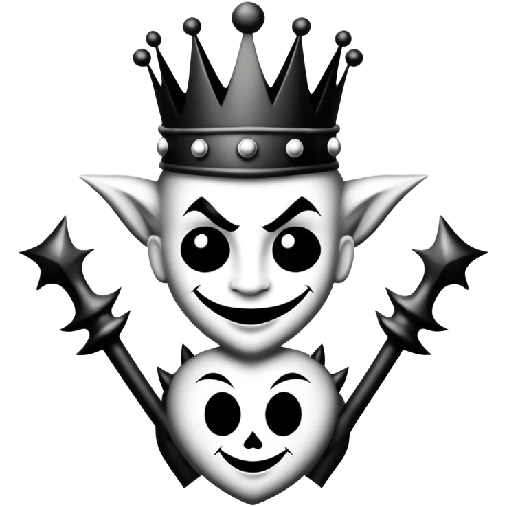 Jester and King punk rock music band logo emoji
