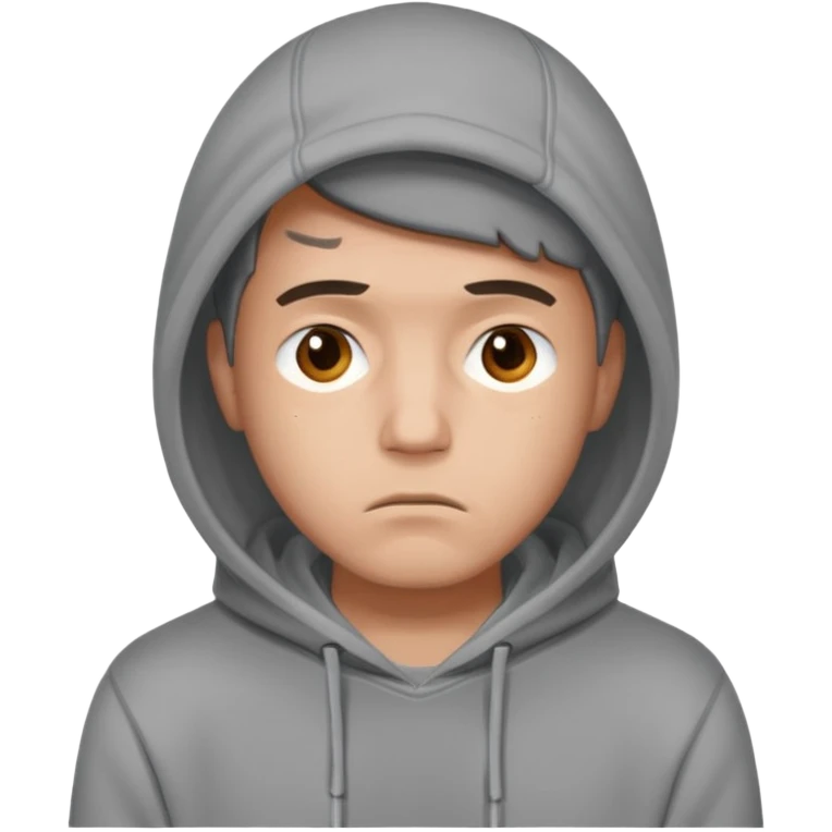 men with hoodie sad emoji
