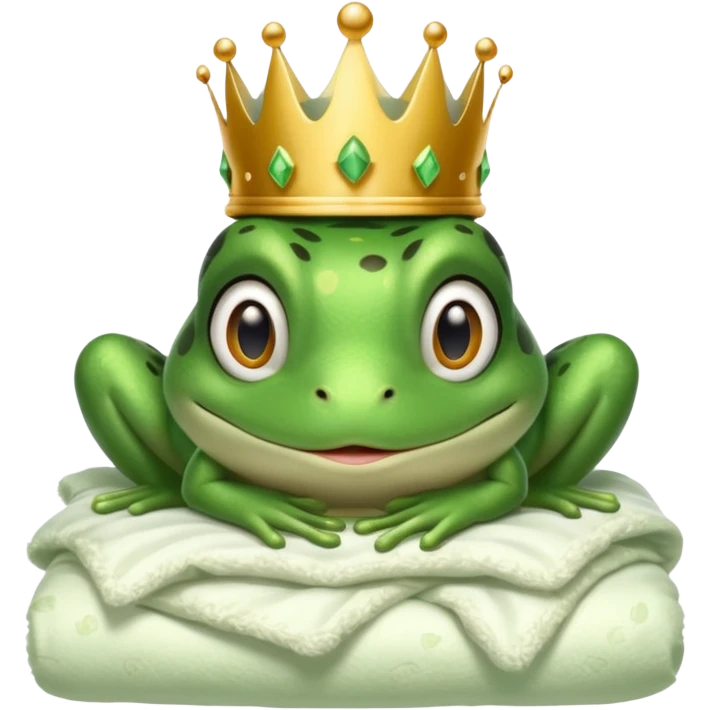 Princess frog in bed emoji