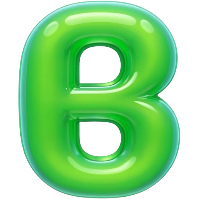 neon green bubble letter D emoji