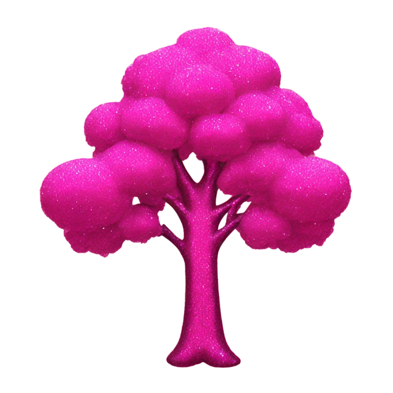 Hot pink glitter tree  emoji