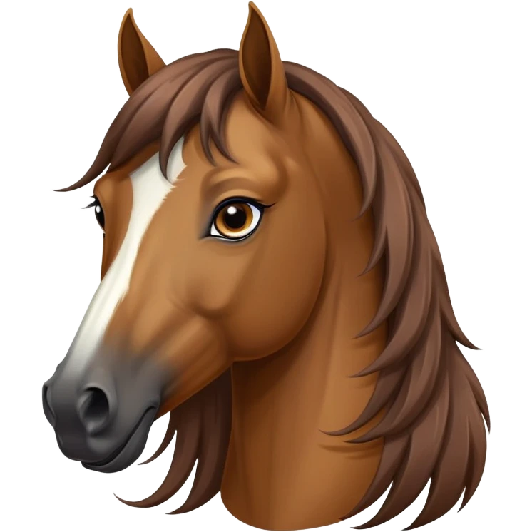 Saudi Arabian horse, close-up head portrait, flowing mane emoji