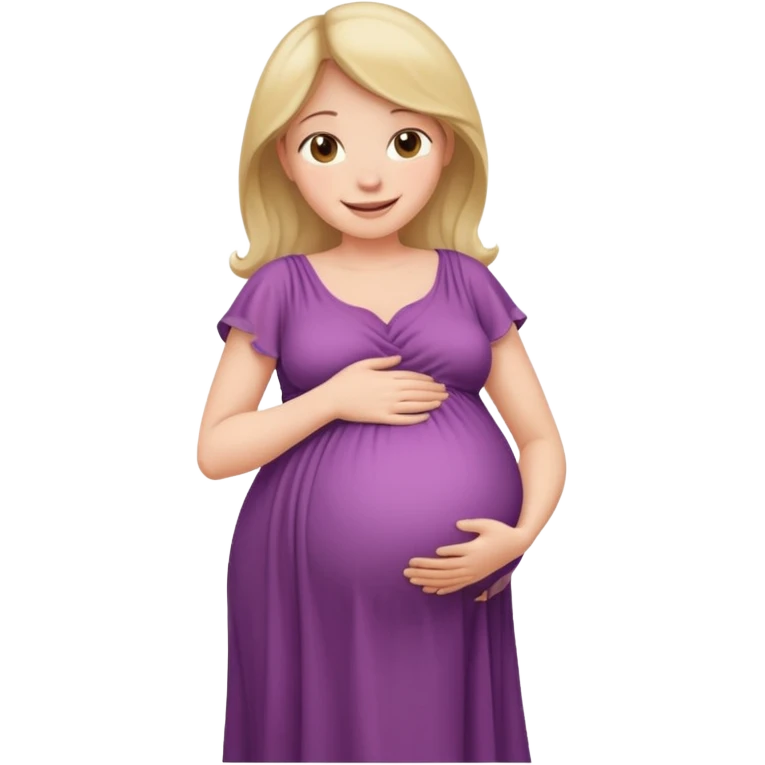 pregnant mother with her hands on womb emoji