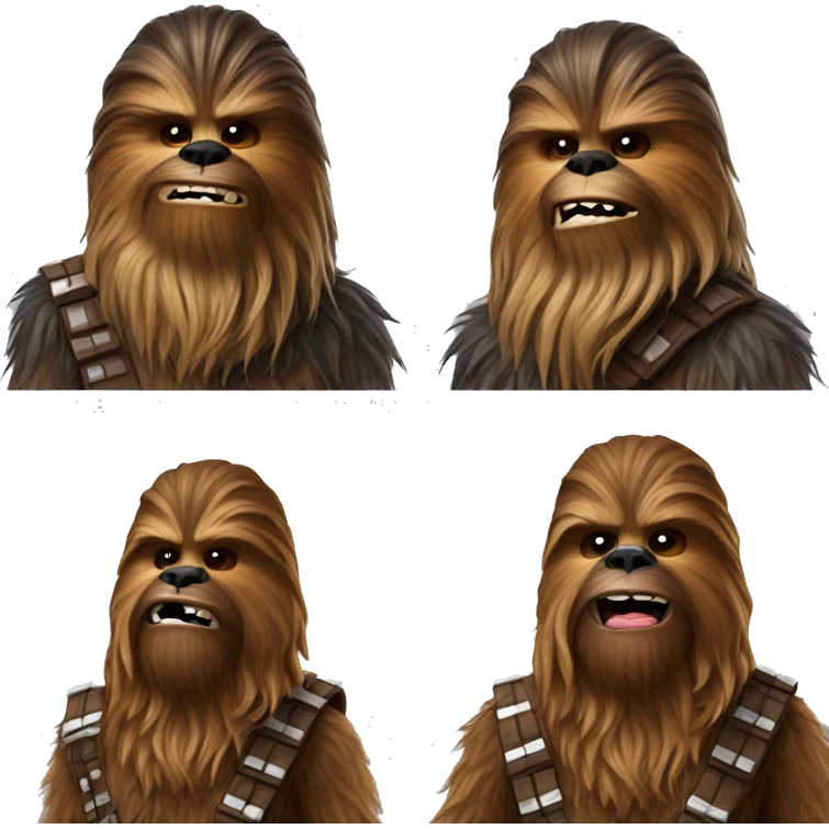 Chewbacca with donkey emoji