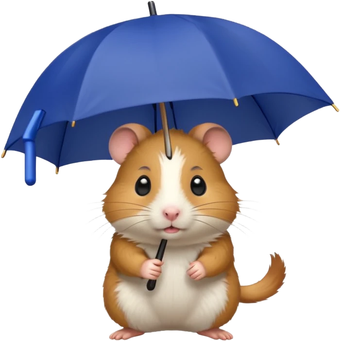 hamster holding an umbrella emoji