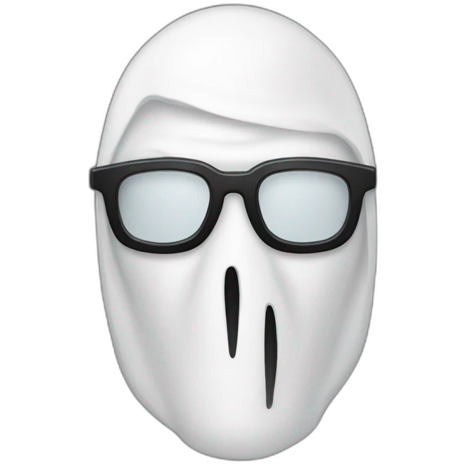 Ghostface vec des lunettes de soleil emoji