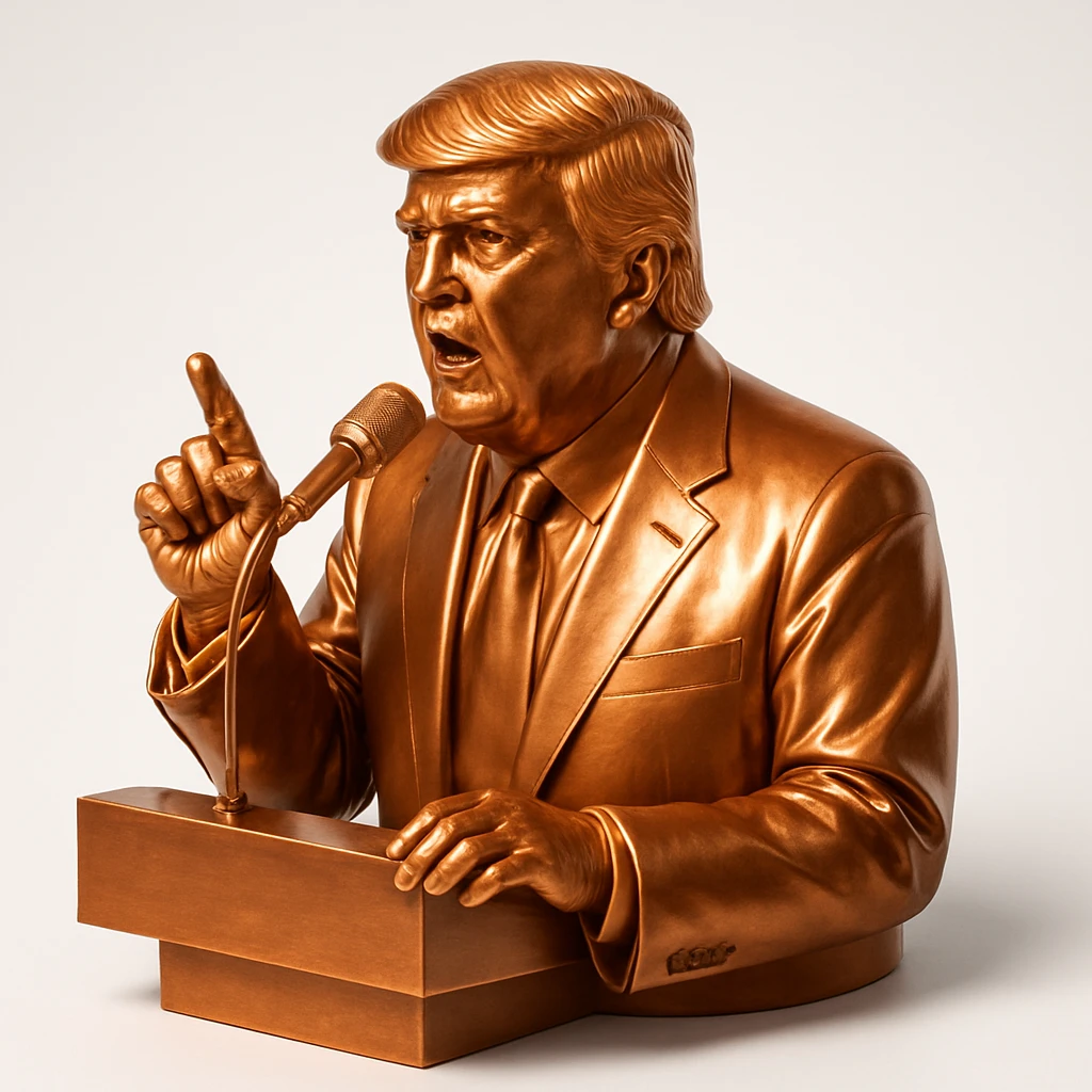 Donald Trump speaking at a rally emoji