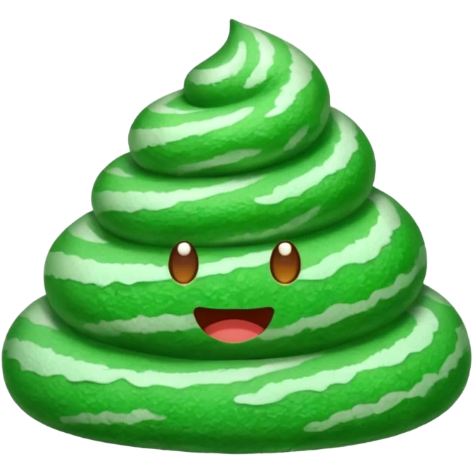 Peppermint poop emoji