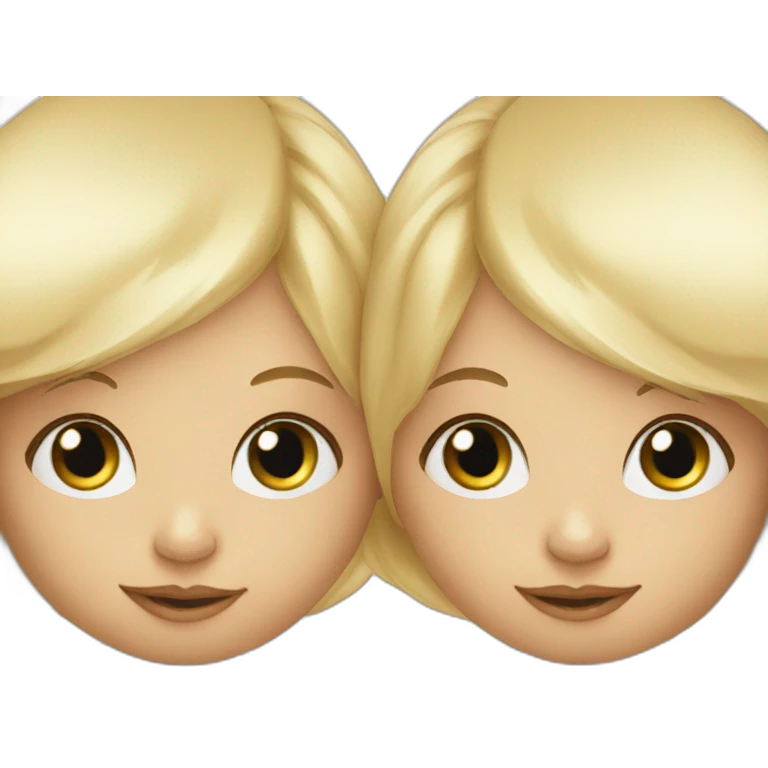 Twin blond babies emoji
