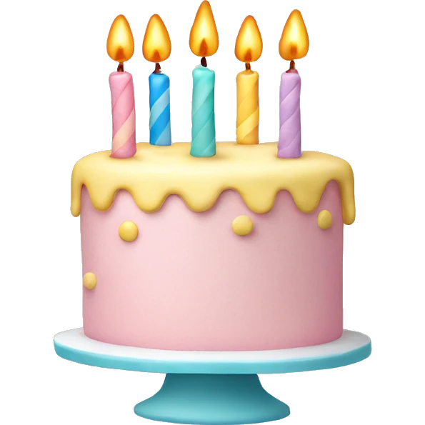 Pastel birthday cake emoji