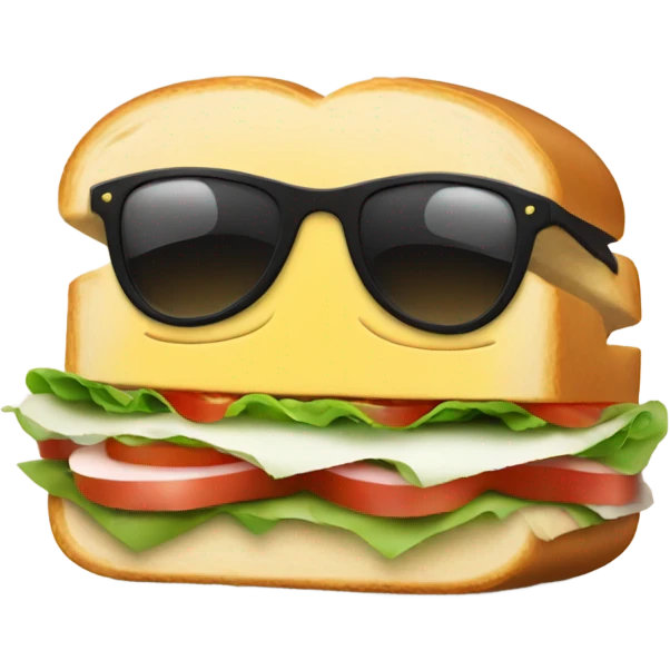Sandwich in sunglasses emoji