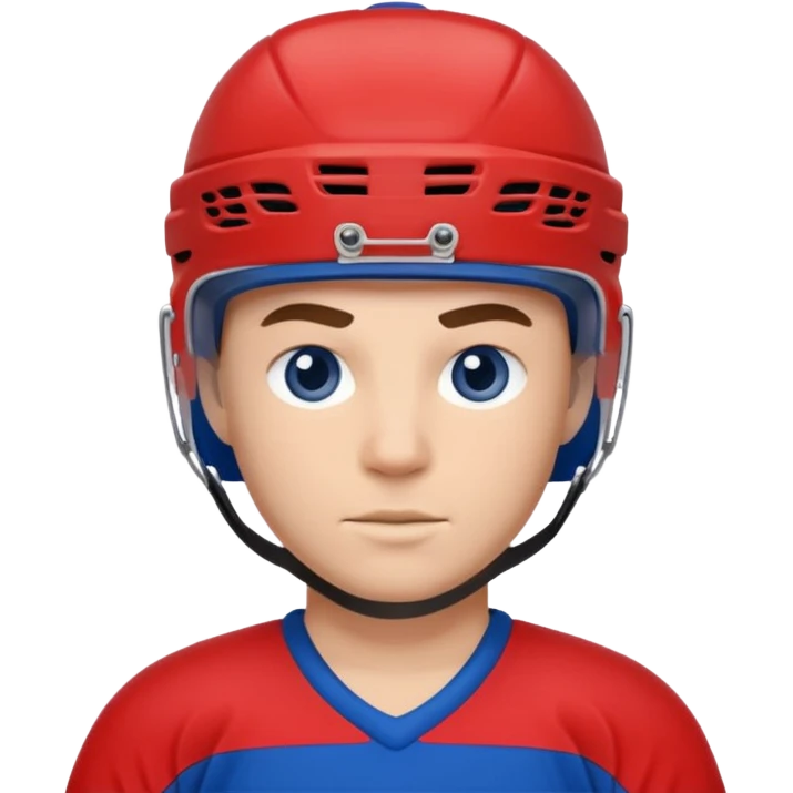 ice hockey player (#00A3E0) and red (#F9423A) emoji