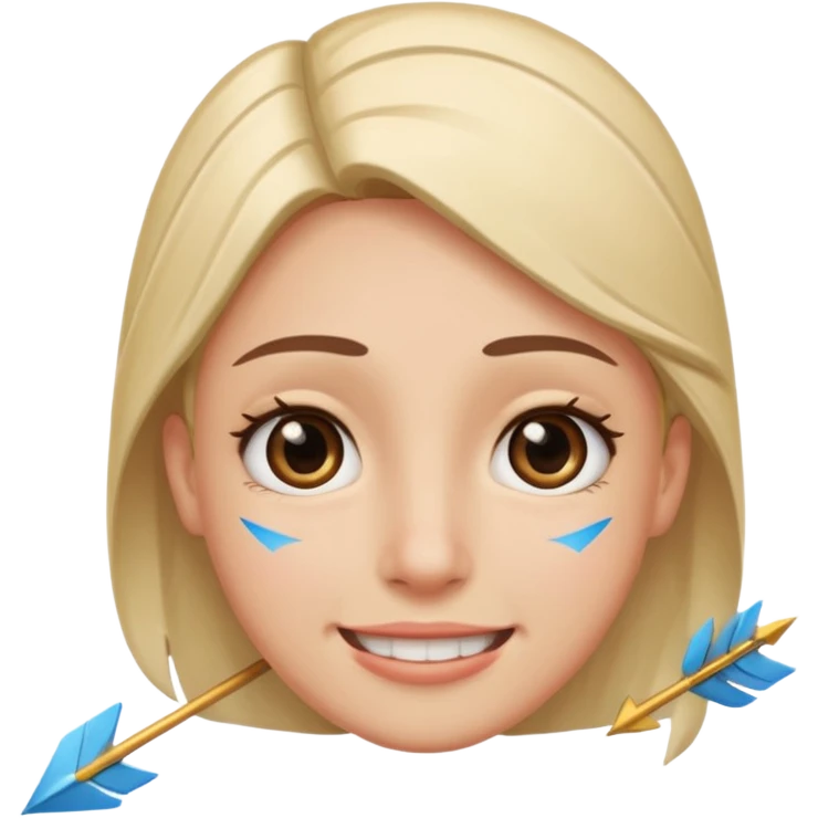 smile,two tears, arrow eyes and head tilted a little emoji