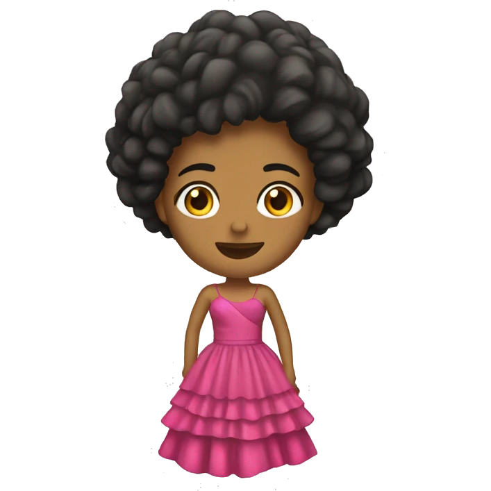 chica con vestido de fiesta emoji